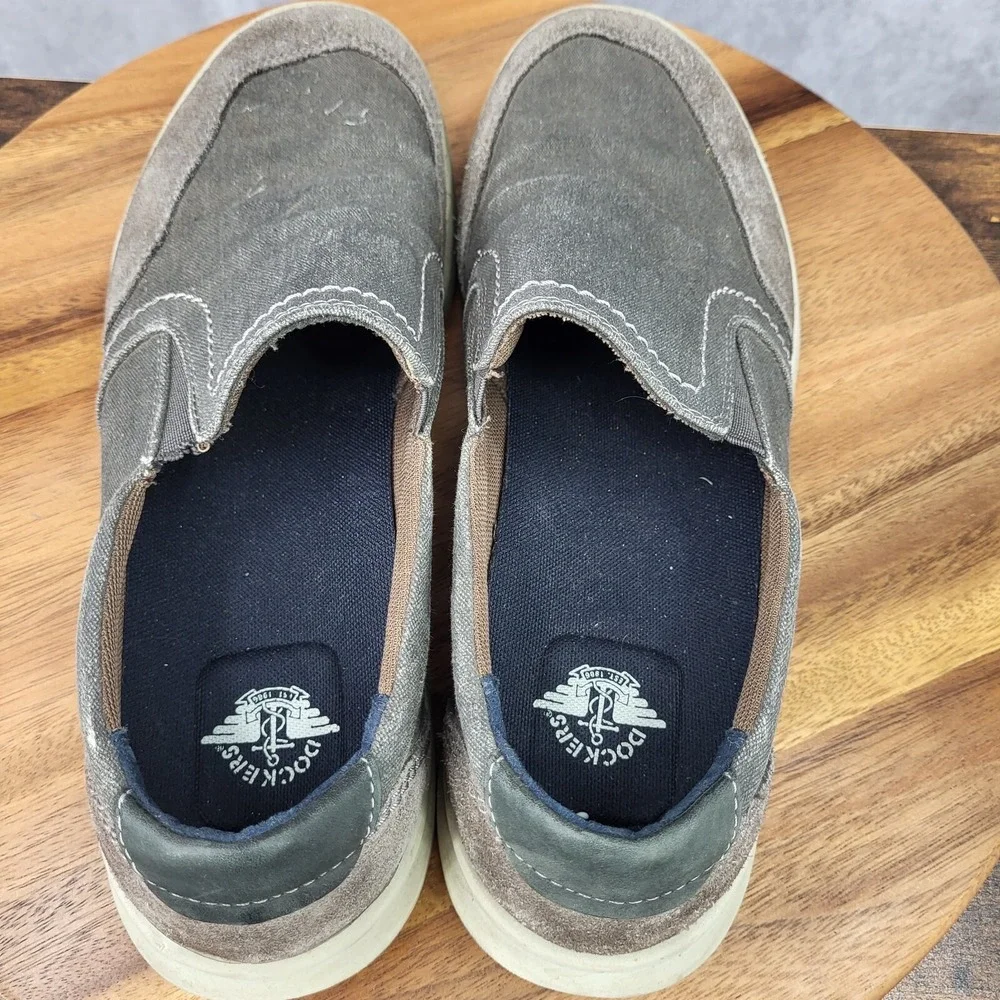 Dockers Sneakers‎ Mens 9.5 M Gray Suede Leather Loafers Slip On Shoes  Cahill
